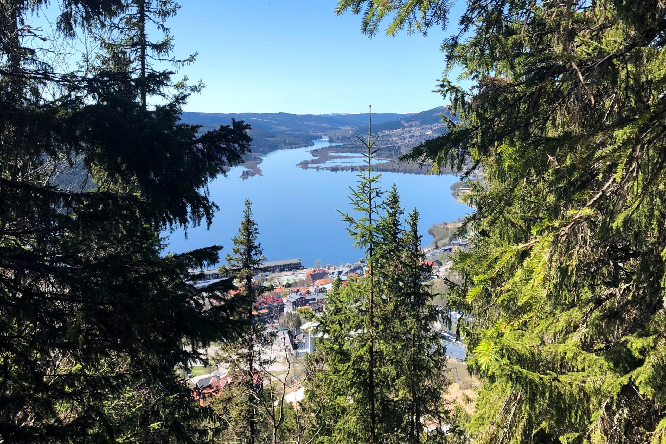 Vybild från Nalleklippan med utsikt över Åre by